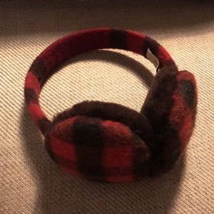 Burberry Cashmere Buffalo Plaid Earmuffs